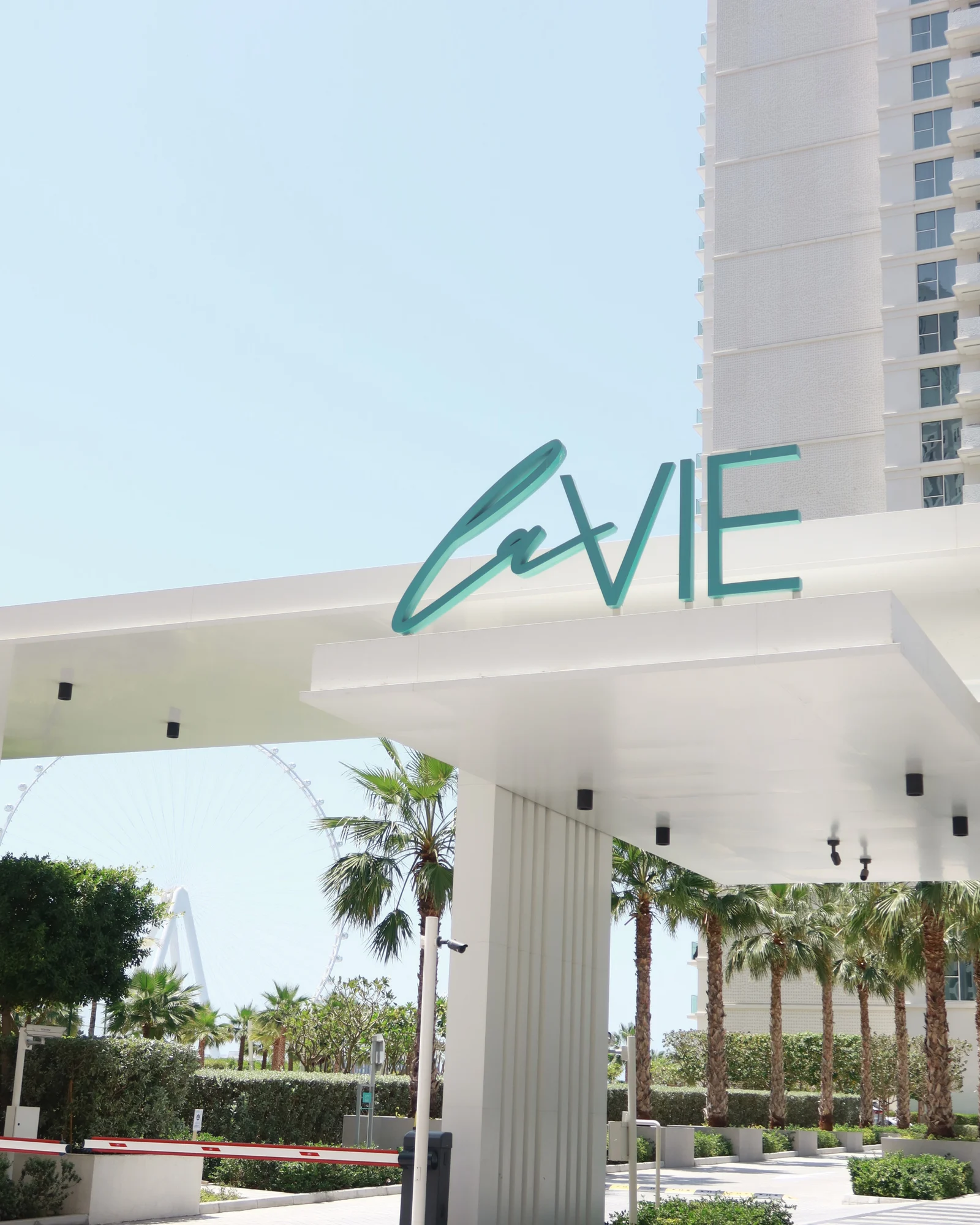 La Vie residence entrance with Ain Dubai behind, Jumeirah Beach Residence